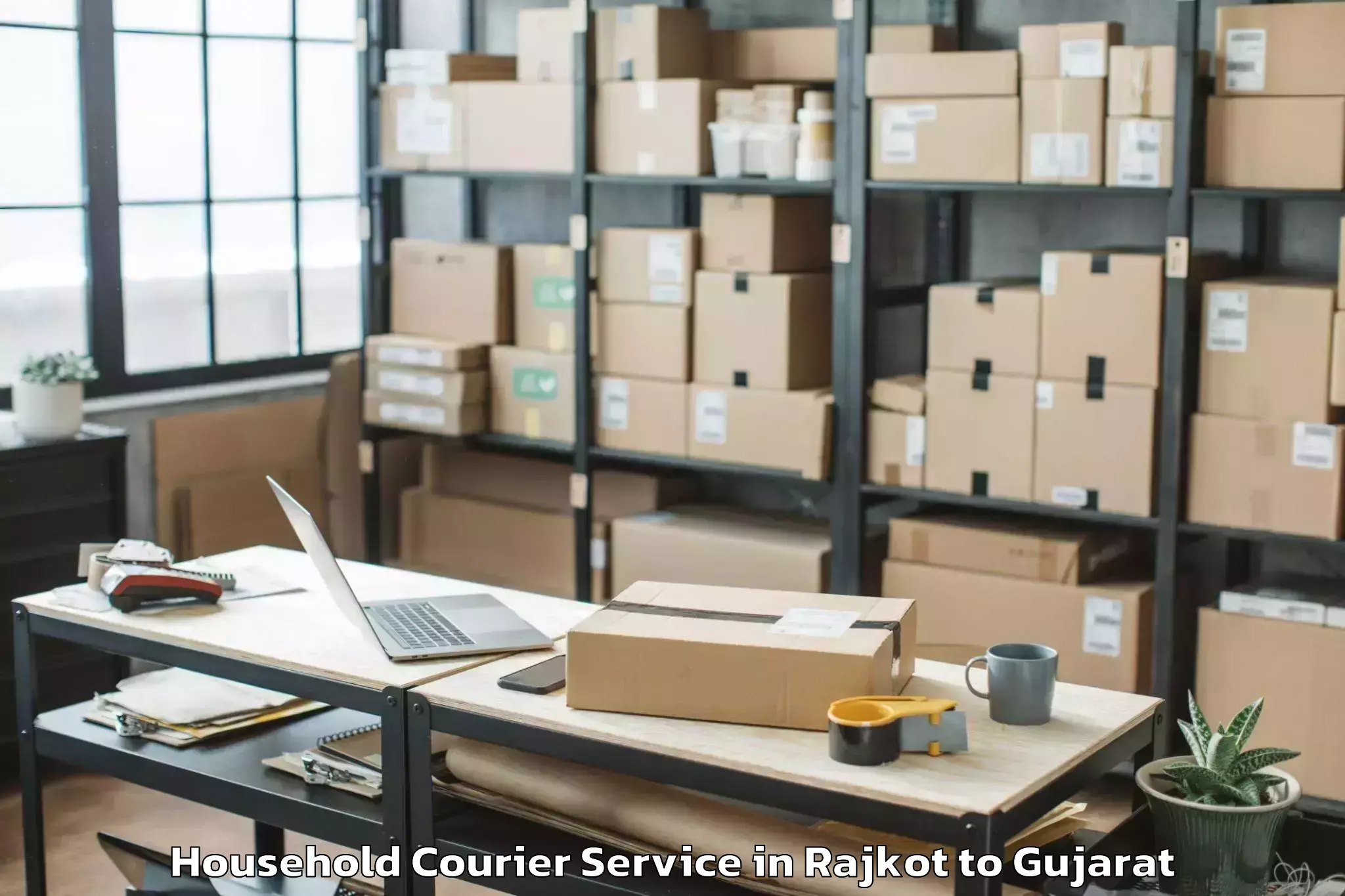 Top Rajkot to Jamkandorna Household Courier Available